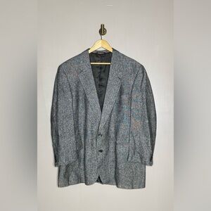 Bernhard Altmann Silk Blazer Mens L Vintage Barons USA Made Gray‎ Sport Coat